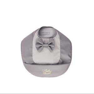 Bib grey bow